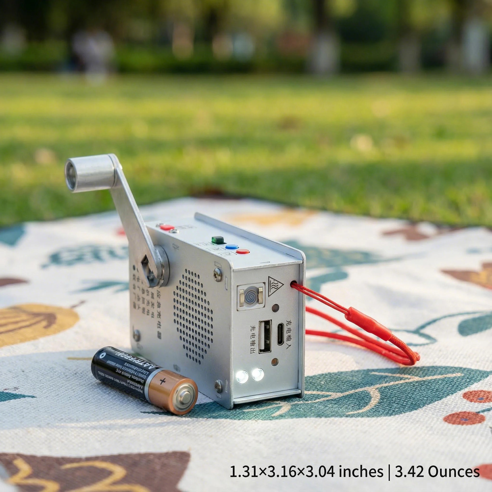 SurvivalCrank™ Multi-Function Hand-Crank Emergency Power Bank — Upgraded Version (With Battery)