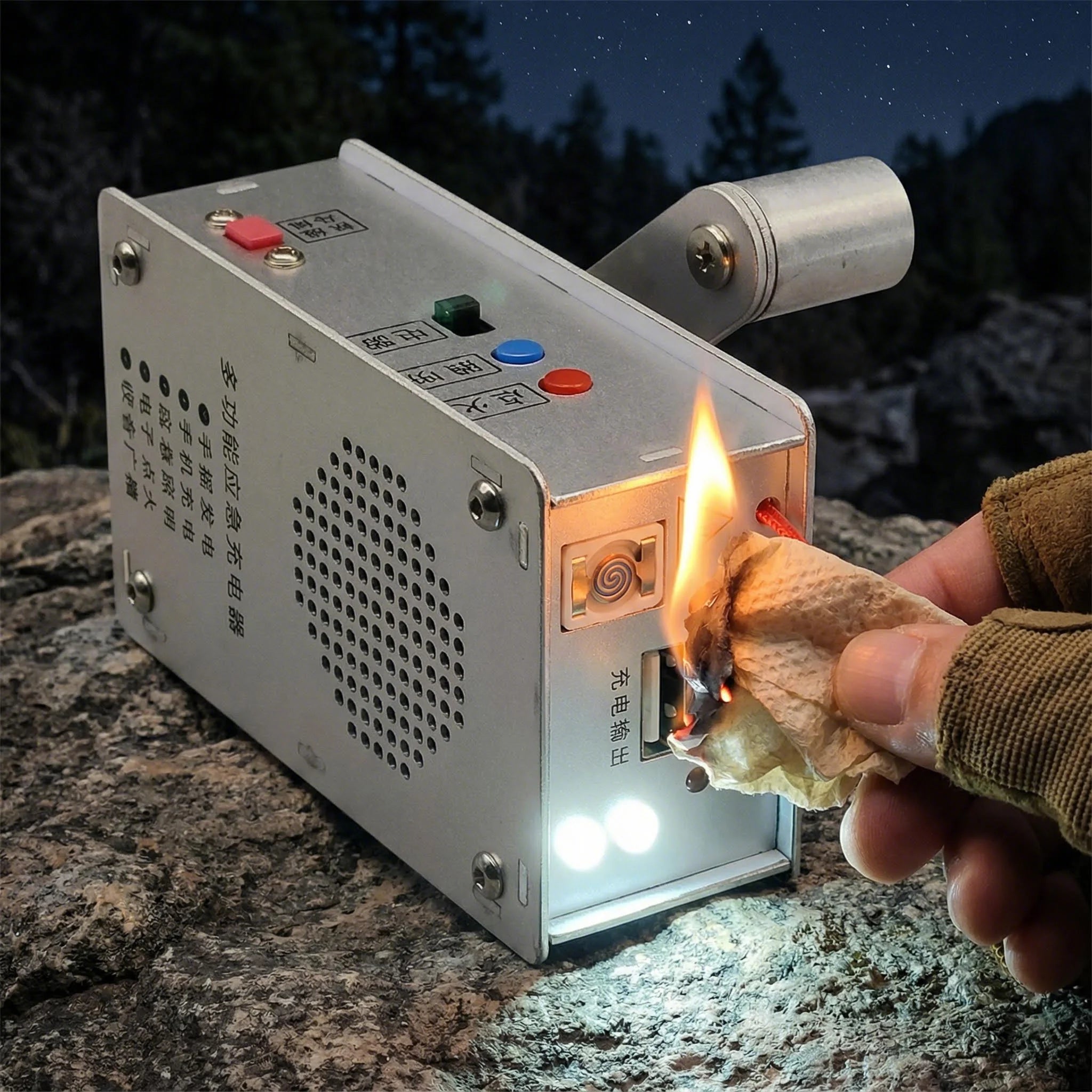 SurvivalCrank™ Multi-Function Hand-Crank Emergency Power Bank — Upgraded Version (With Battery)