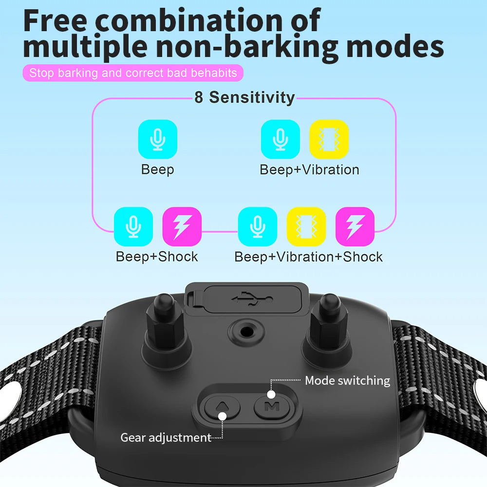 Stop Barking Device for Dogs 🐶 Rechargeable & Waterproof with Digital Display 🔋