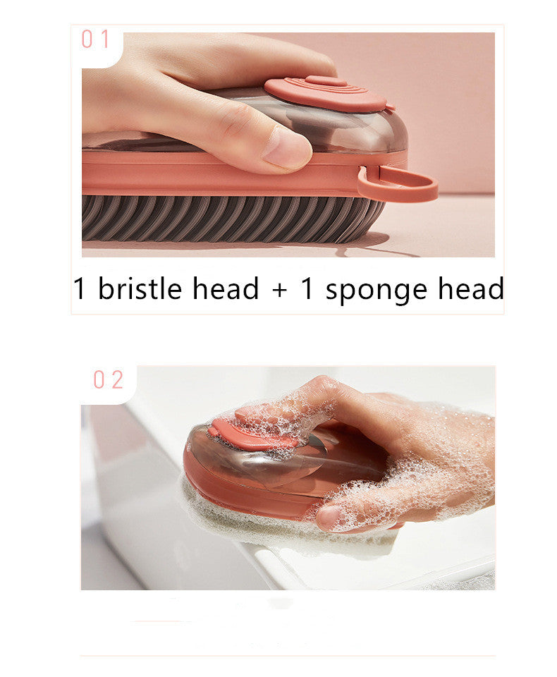 One-Push Cleaning Brush – No More Messy Hands! 🙌🧽🚫