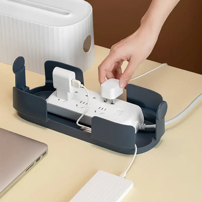Power Strip Wire Case Cable Storage Box Anti Dust Charger Socket Organizer Network Line Storage Bin Charger Wire Management TSPREHFP