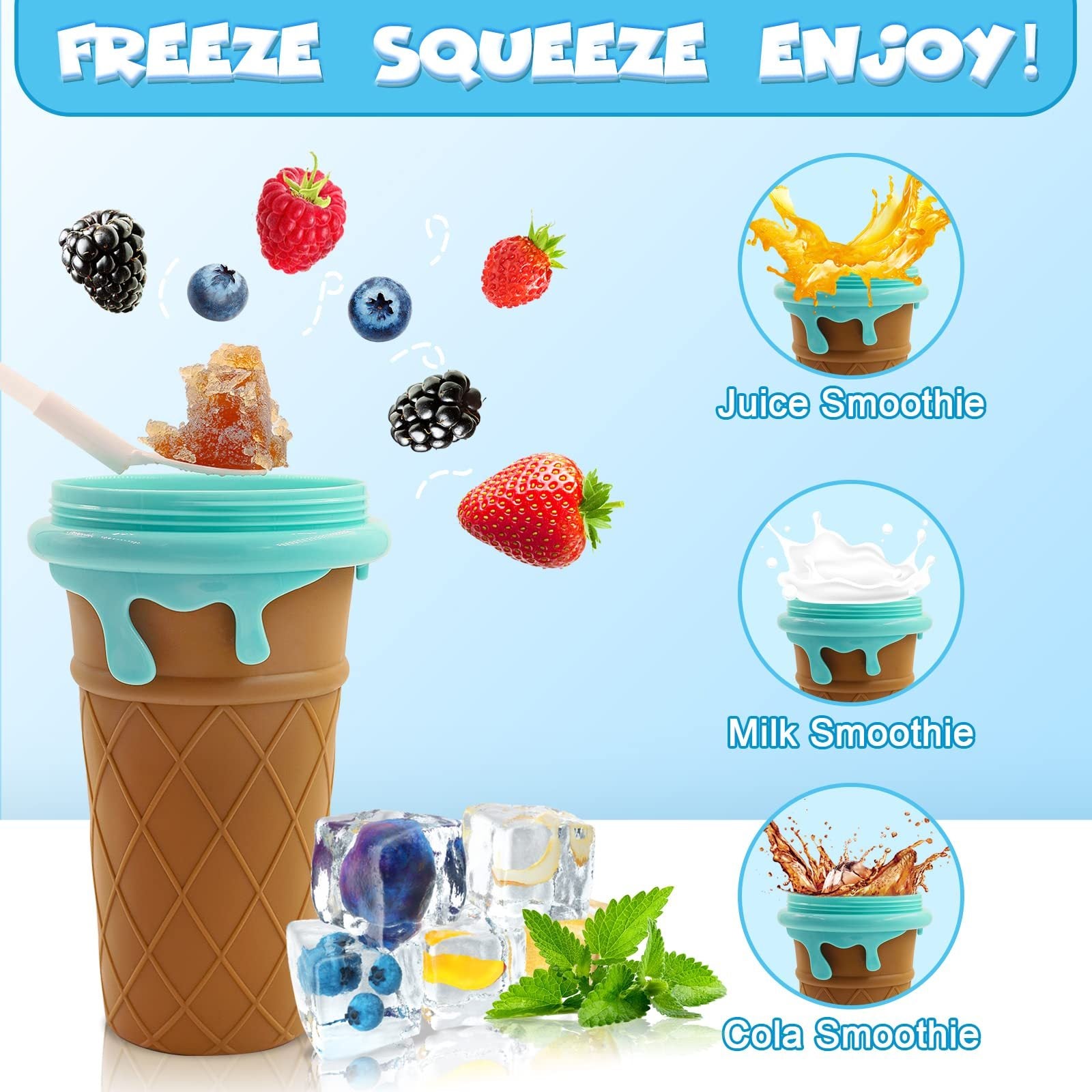 ❄️ Freeze & Squeeze – Make a Slushy in Minutes! 🍓🍹